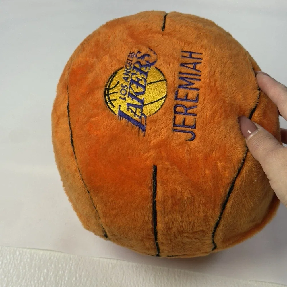 Lakers Plushie Basketball With Jeremiah Name Los Angeles Lakers Color Orange